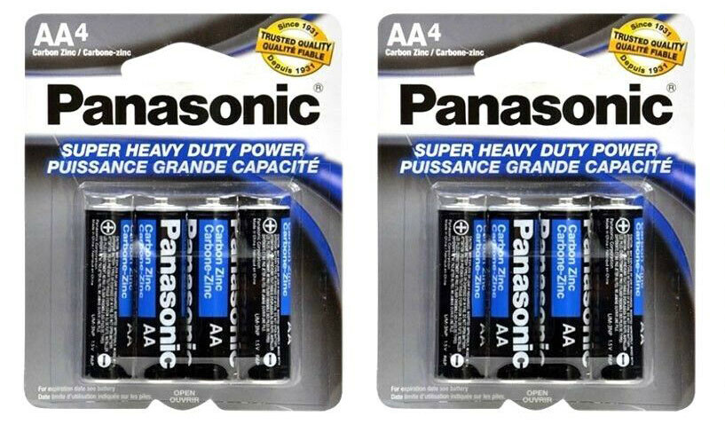 2Pk AA Batteries Battery Panasonic Super Heavy Duty Power Total 8 Batteries-image