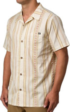 REEF TUCKER SS Men's Woven Shirt - Almond Milk - XL - NWT