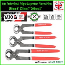 Yato Professional Eclipse Carpenters Pincers Pliers 150mm-6" 175mm-7" 200mm-8"