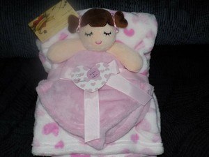 Blanket Security Doll Lot 2 Forever Baby Pink Hearts Girl First