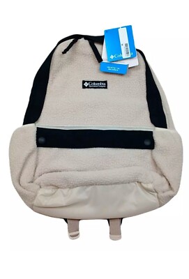 Columbia Helvetia 14L Backpack Womens Unisex Dark Stone Ivory White Sherpa $65