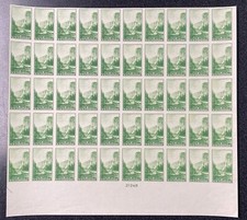 756 Farley Imperf  Sheet Of 50 No Gum As Issued.