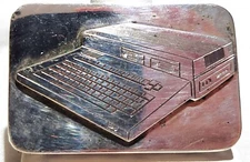 Modernist Sterling Silver Belt Buckle Redactron Word Processor Pre-IBM 50 Grams