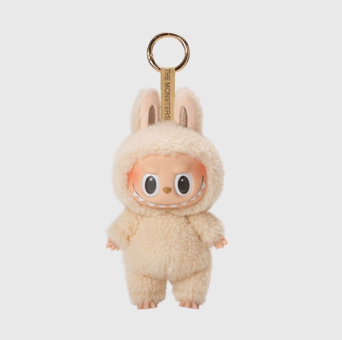 ぬいぐるみ POPMART Labubu Macaron soy milk sgbay88 PopMart Labubu Macaron Plush Pendant (V1) - Soya