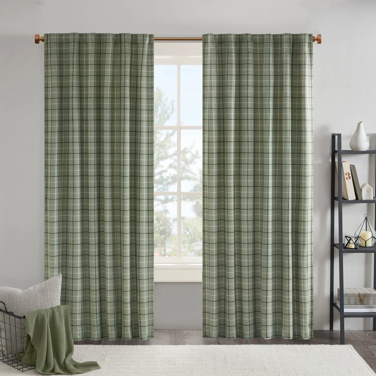 Cortinas De Panel A Rayas Crema Y Negro 63x36 Pulgadas: 100% Algodón, Estilo Granja, Filtro De Luz, Marca VHC