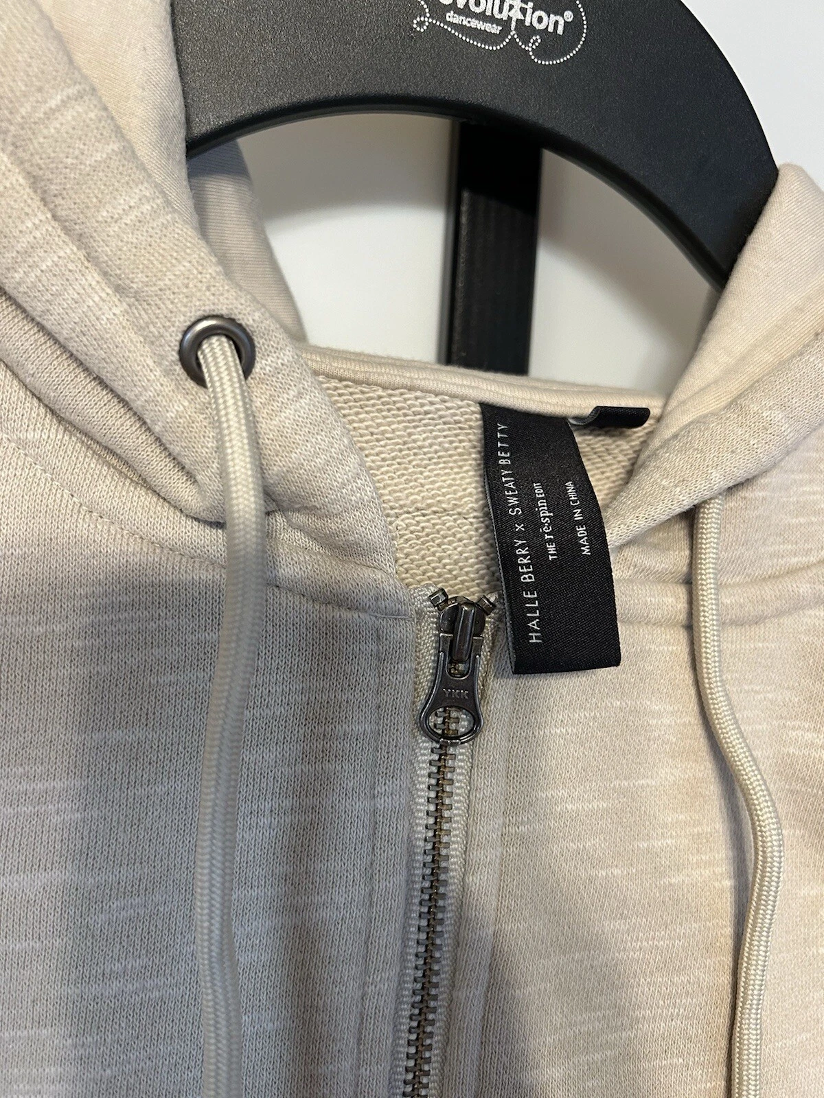 sweaty-betty cropped workout zip front hoodie