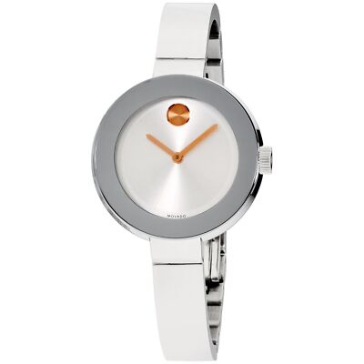 Movado Bold 34 mm Stainless Steel Case with Silver Bracelet 