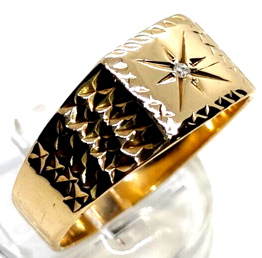 Vintage Diamond Ring 9ct 9 Carat Solid Gold Jewellery UK T US 10