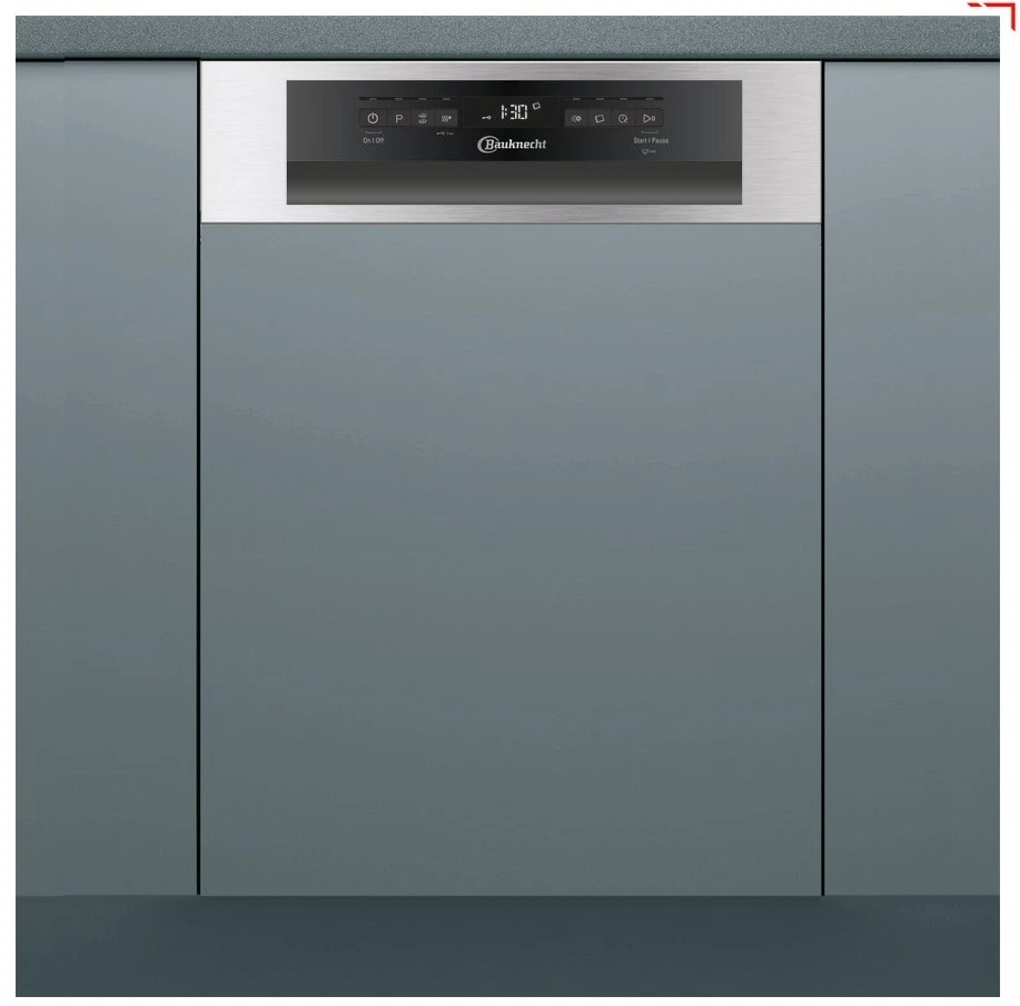 Bauknecht BSBO3O23PFX teilintegrierter Geschirrspüler 45 cm Kompaktgerät EEK E