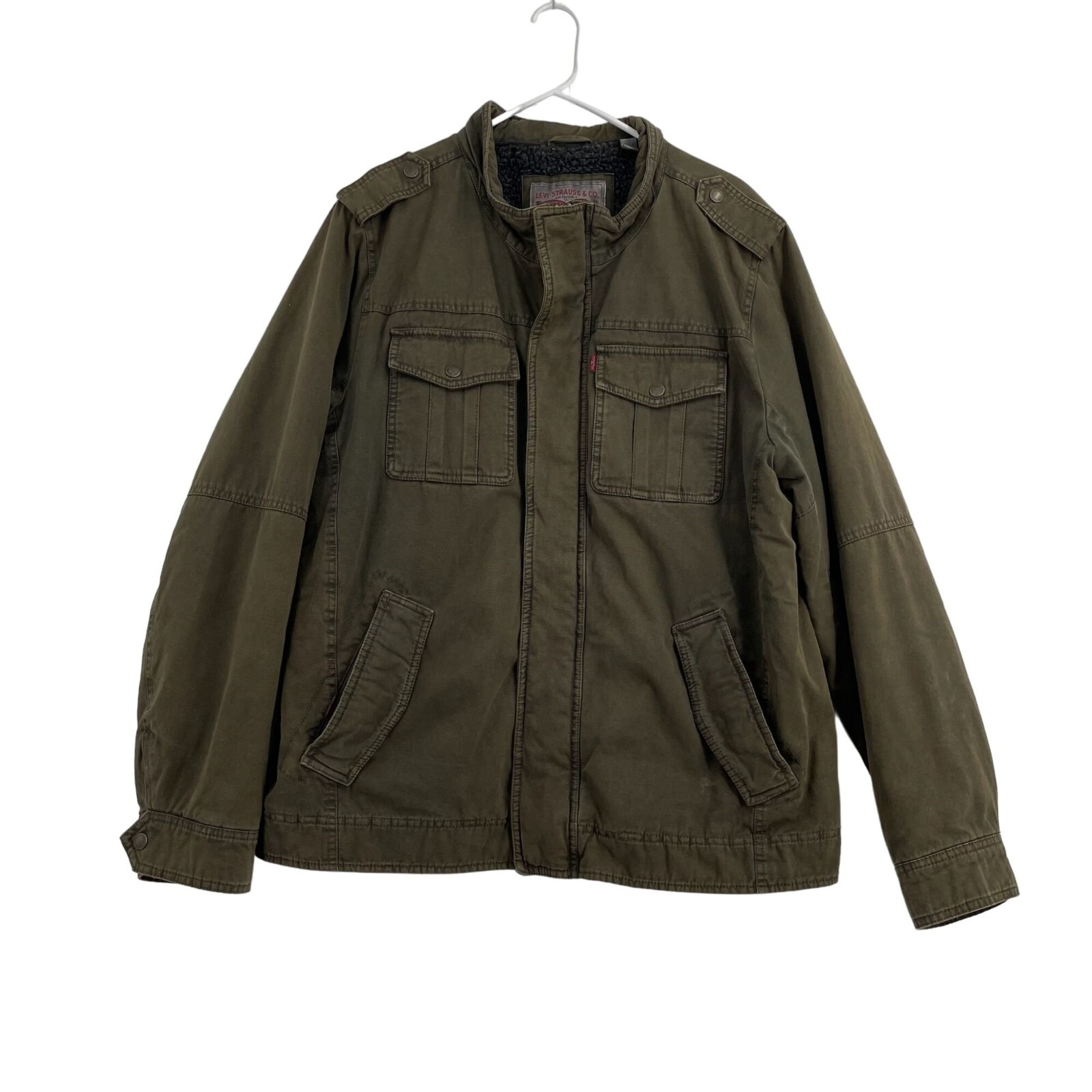 Levi's Men's Military Sherpa Lined Cargo Jacket Size … Gem