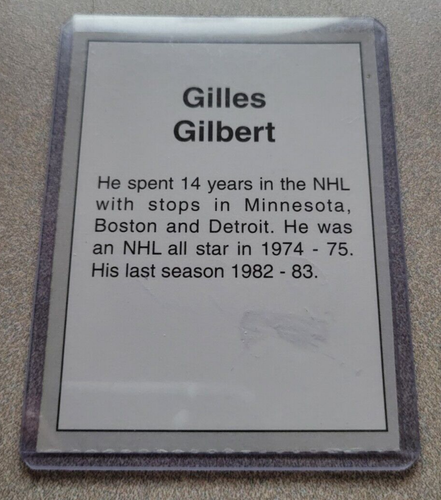 GILLES GILBERT SIGNED NHL OLDTIMERS' HOCKEY CHALLENGE CARD AUTOGRAPH AUTO D.2023 - Picture 2 of 2