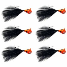 Kenders Tungsten Wonder Feather (6 Pack) GLOW ORANGE WONDERBREAD/BLACK FEATHER