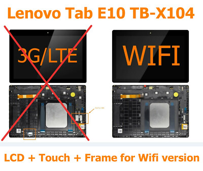 TAB E10 ZA470010CZ Touch Screen Digitizer Assembly Lenovo TAB E10 TB-X104 X104F