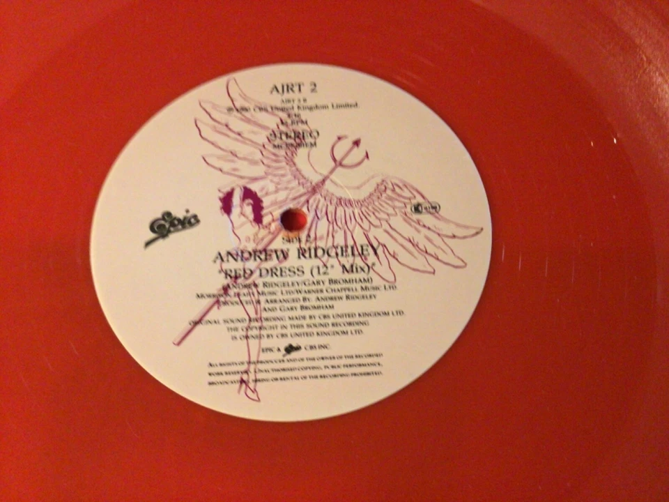 Andrew Ridgeley (of Wham!) - Red Dress (Red Vinyl) 12” 1990. M-/VG+ - Image 3 of 4