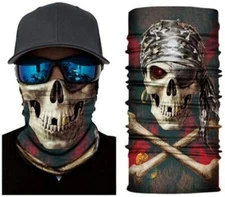 Skull and Crossbones Face Balaclava Neck Fishing Shield Sun Gaiter Headwear Mask