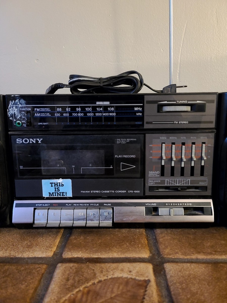 SONY CFS-1000 ポータブルラジカセ Vintage 1980s Sony Boombox Cfs
