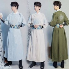 Chinese Tang Ming Dynasty Hanfu Male Wuxia Costume China Unisex Women Men Robe