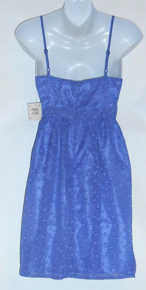 Vestido Mac Jac Damas Semi Envolvente Escote Cintura Imperio Azul Campana Mediano (M) Nuevo con Etiquetas Foto 2 de 2