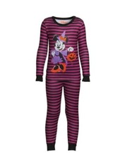 Minnie Mouse Girls Halloween Long Sleeve Pajama 2 Piece Set Size 8 New