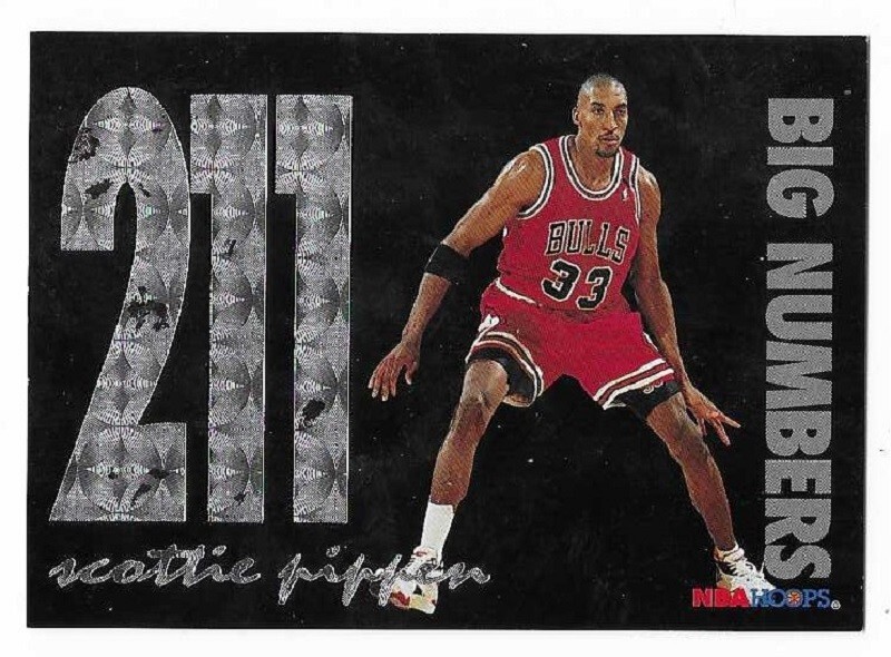 SCOTTIE PIPPEN 1994-95 NBA Hoops Basketball Big Numbers # BN9