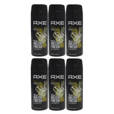 6 x AXE (LYNX) GOLD 150ml Deodorant Body Spray Oud Wood & Fresh Vanilla Scent