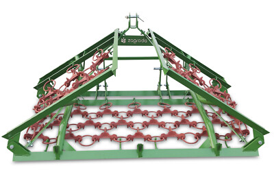Wiesenegge 4,00m Wiesenschleppe mech. klappbar Wiedenstriegel Egge  Vertikutier