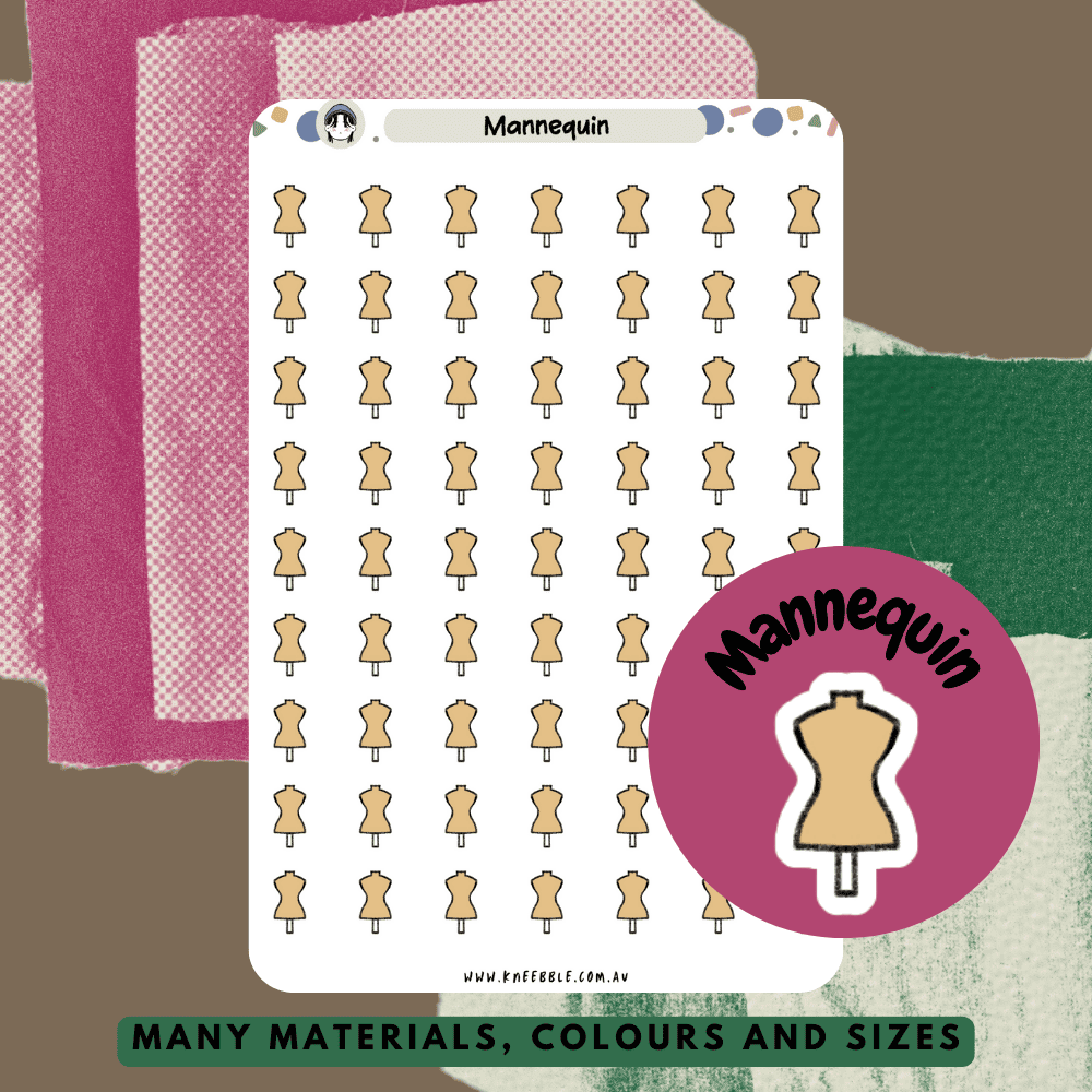 Mannequin Fashion Design Planner Stickers