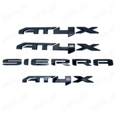 Grill Door Rear Gloss Black AT4X SIERRA Emblem 2023 -25 GMC Sierra 1500 AT4 X