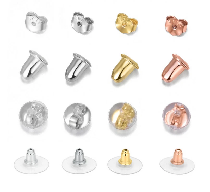 Wholesale Wholesale Hypoallergenic High Quality Earring Backs Bullet Shaped silicone  earring backs From m.