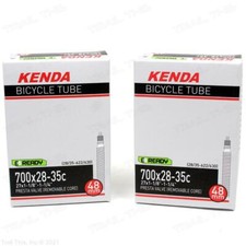 Two 2 Pack Kenda 700 x 28-35c 48mm Threaded Presta Valve Road Bike Inner Tubes