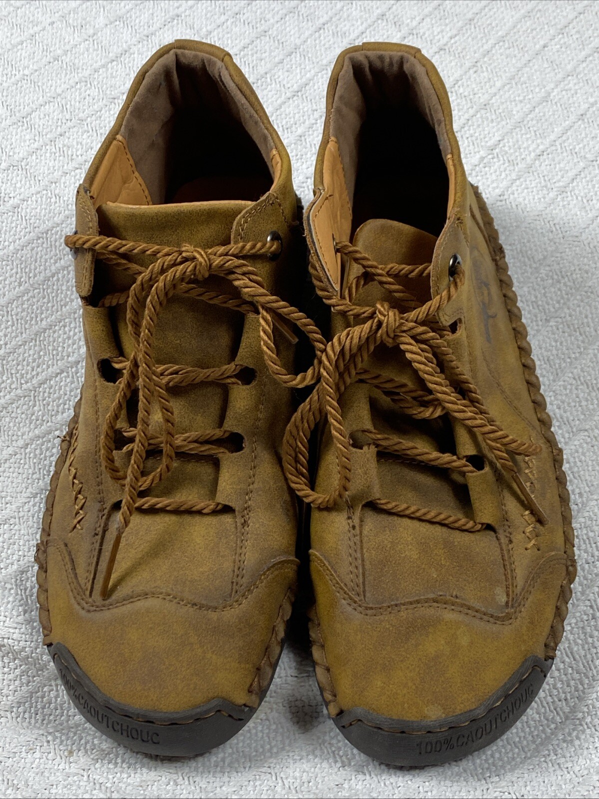 SAOLA Scarpe eleganti marroni uomo taglia 10 leggere stringate 100% suola gomma casual