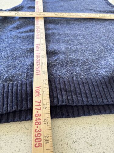 Structure Sweater Vest Mens Large Blue Lambswool Golf V-Neck Kurt Cobian 90s Y2K - Picture 11 of 12