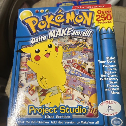 Pokemon Gotta Make'em All Project Studio Blue Version Windows In Box Unopened