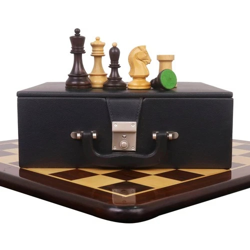 1950s' Fischer Dubrovnik Chess Pieces with 21" Rosewood Chessboard & Storage Box