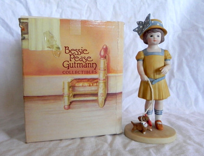 Bessie Pease Gutmann HE WON'T BITE Little Girl & Dog Limited Edition Figurine