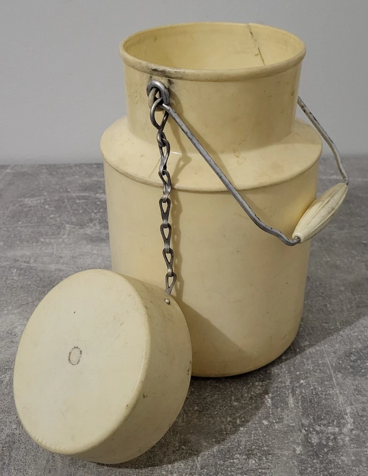 Ancien Pot A Lait Plastique Jaune Pola France Deco Campagne Vintage N°357 - Photo 4/4