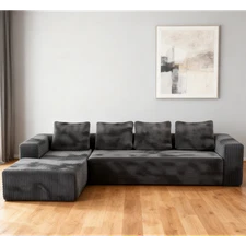Cloud Sectional Couch w L-Shape Chaise Modern Modular Sofa Upholstered Couches