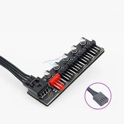 5 Port PC 4-pin PWM Fan Hub Circuit Board Cooling Fan Computer Cables Connectors