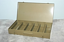 Logan Metal Deluxe 2x2 Slide File No. 110-115-1500I. Holds 150 2x2 Slides.
