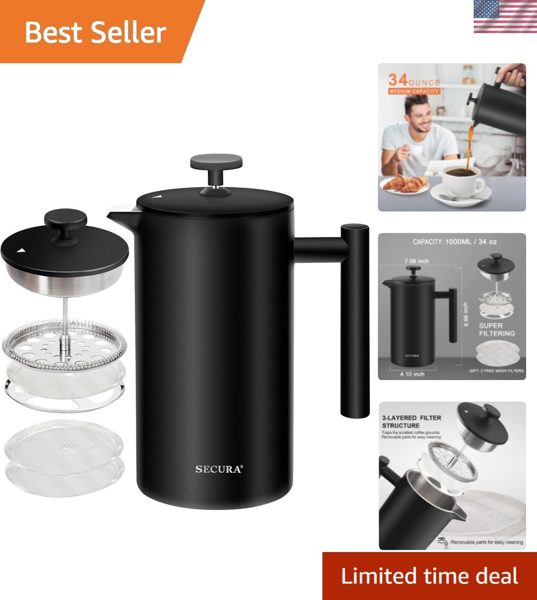 : Insulated Design With 3-layer Filter System