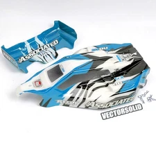 New Team Associated RB10 BLUE Body And Wing Painted Plus Body Clips