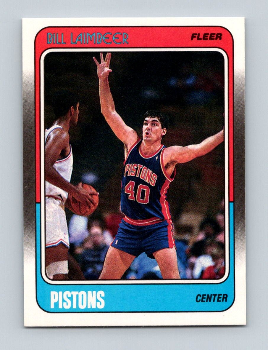 1988-89 Fleer #42 Bill Laimbeer Detroit Pistons