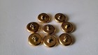 LOT of 8 Vintage 17mm Gold-Toned Metal Royal Irish Regiment Round Buttons — photo 4