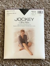 JOCKEY For Her Control Top PANTYHOSE Queen-Tall Tuxedo Black NEW 1996 Style 1956