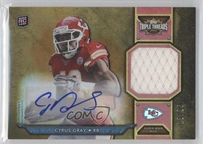 2012 Topps Triple Threads Rookie Relics Gold 13/25 Cyrus Gray #TTRAR-8 Auto 0j6