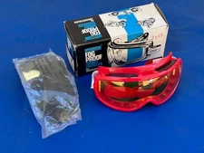 Vintage Woodstream Ski Skiing Sports Outdoor Goggles Red W/ Box Sun Lense NICE