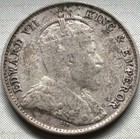 1902 Straits Settlements 5 Cents Silver Coin King Edward VII Malaya Borneo VF — photo 2