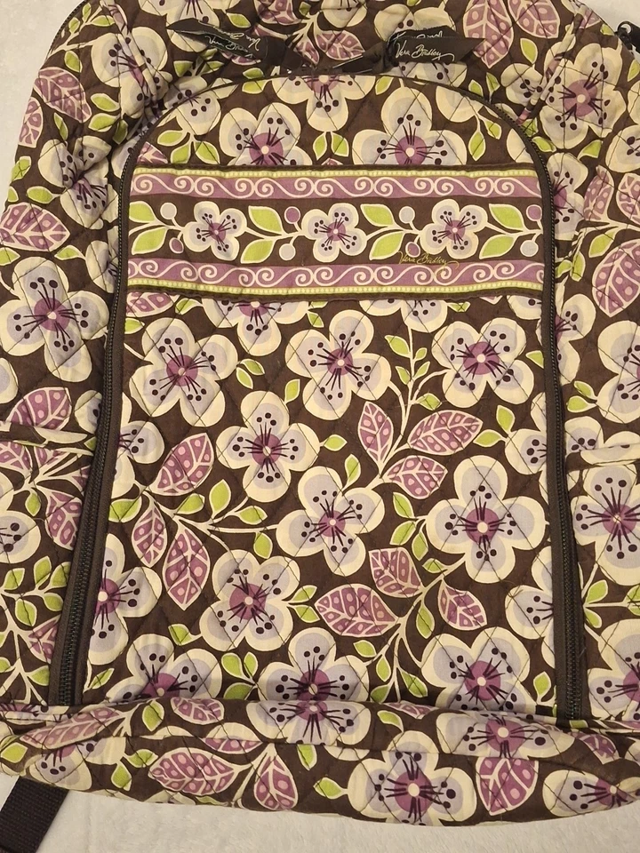 Vera Bradley Plum Petals (Retired) Large University Backpack & Laptop Compartmet - Image 2 of 4