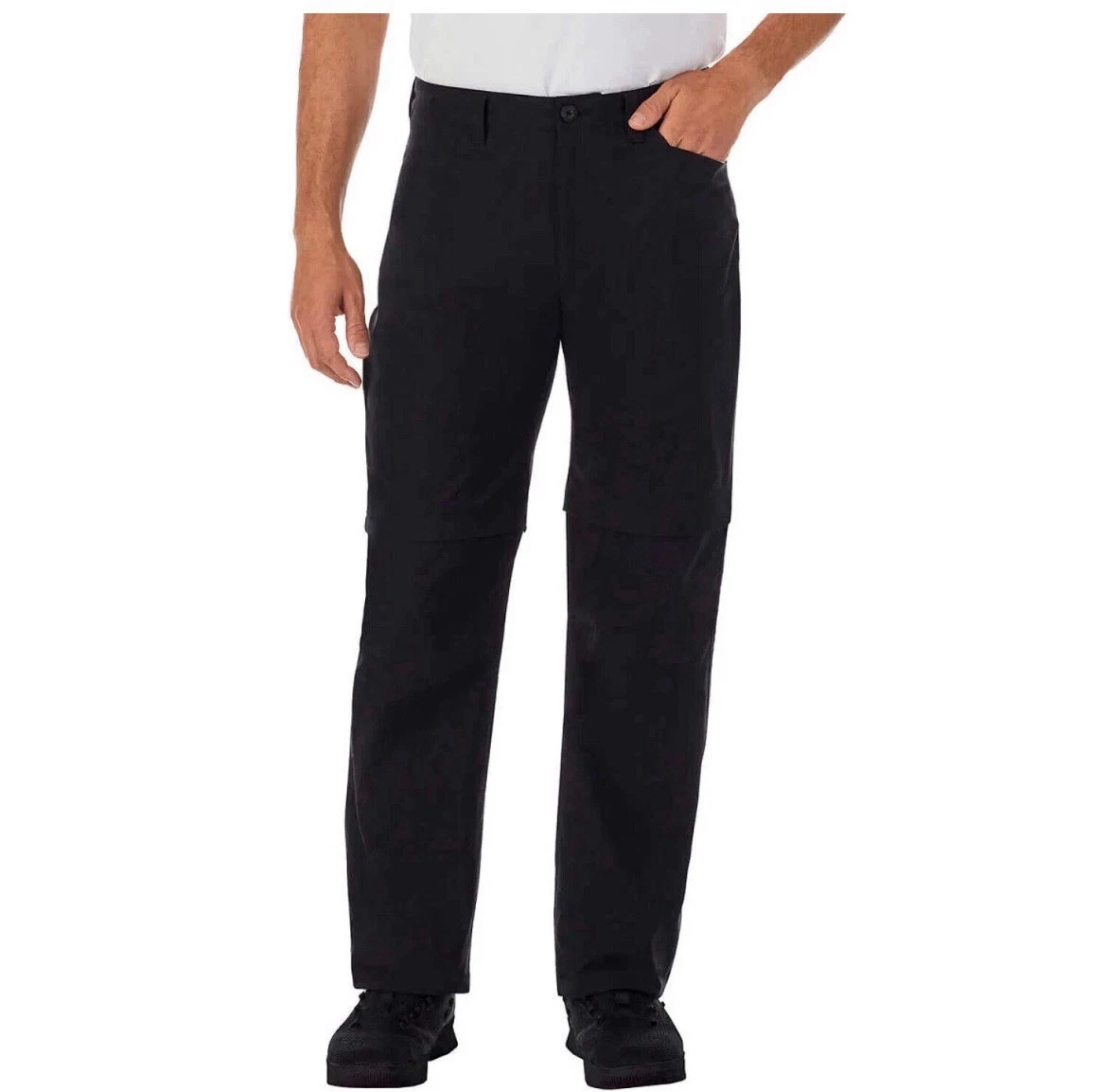 Eddie Bauer Convertible Tech Pants Black -Men's 34x34- Hiking Outdoors NWOT