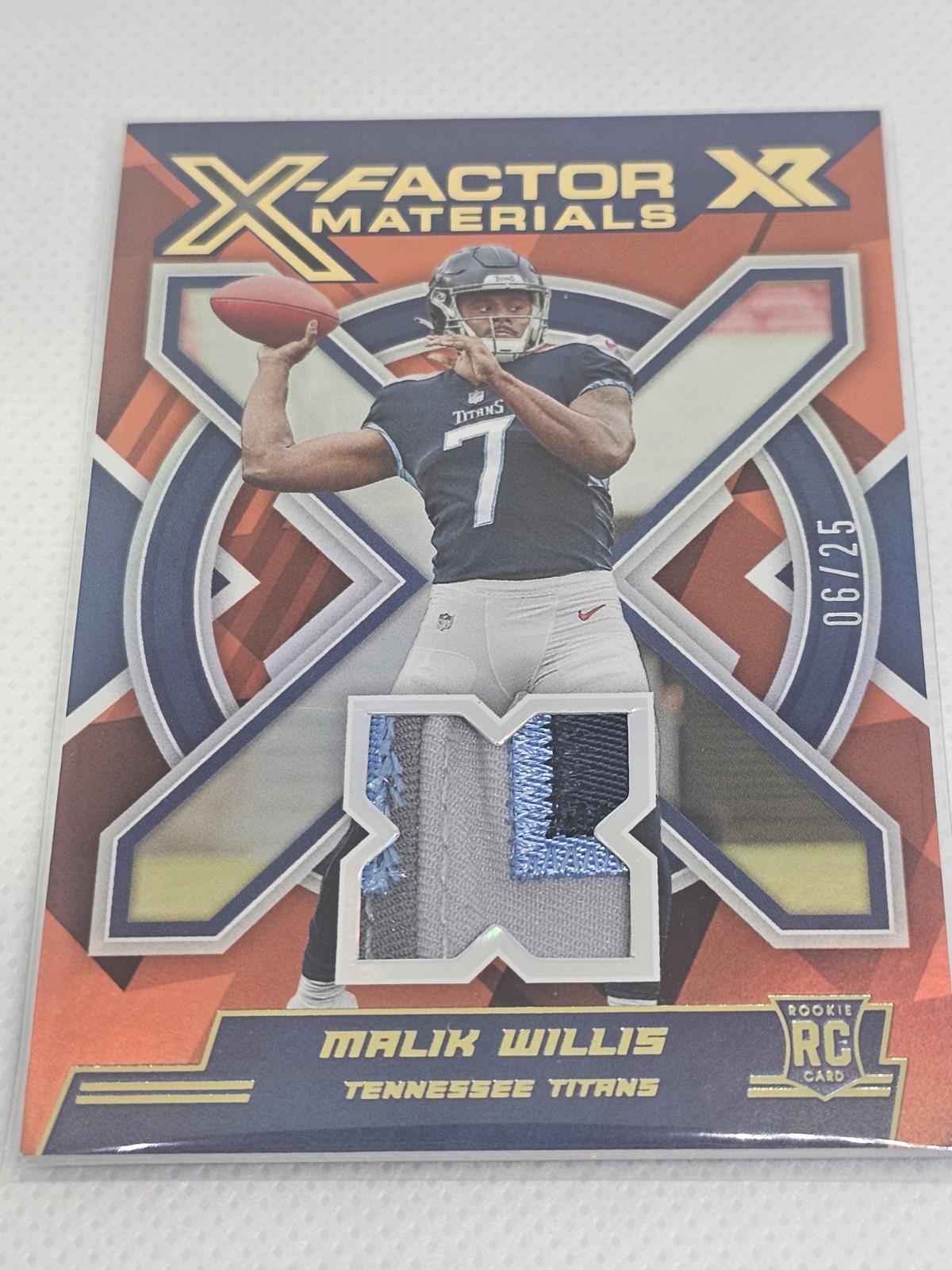 Malik Willis Panini XR X-Factor Materials #XFMMW Orange